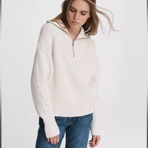 Rag & Bone Lena Cotton Half Zip Sweater